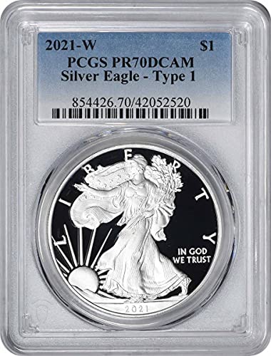 2021-W-American-Silver-Eagle-Type-1-Dollar-PR70DCAM-PCGS