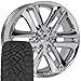 OE Wheels FR76 22 Inch Rims and Tires Fit F-150 Style 6x135 22x9 Chrome - Hollander 3918 - TerraMax RT 33x12.50/22 (Set of 4)
