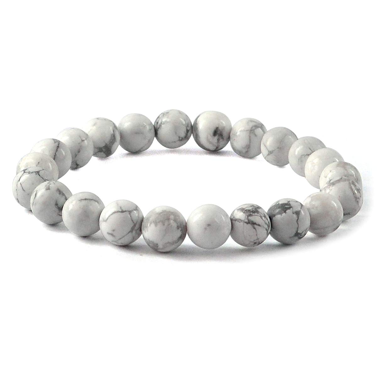 Reiki Crystal Products Natural Howlite Bracelet, Howlite Stone Bracelet, Crystal Stone Bracelet, Gemstone Beads Reiki Healing Bracelets For Unisex Adult (B01MT7PE9N) Amazon Price History, Amazon Price Tracker