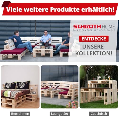 Foto von Schroth Home Möbelpalette Paletta gehobelt – EPAL Europaletten Bausatz geschliffen – kein lästiges Schleifen mehr - günstiger Versand