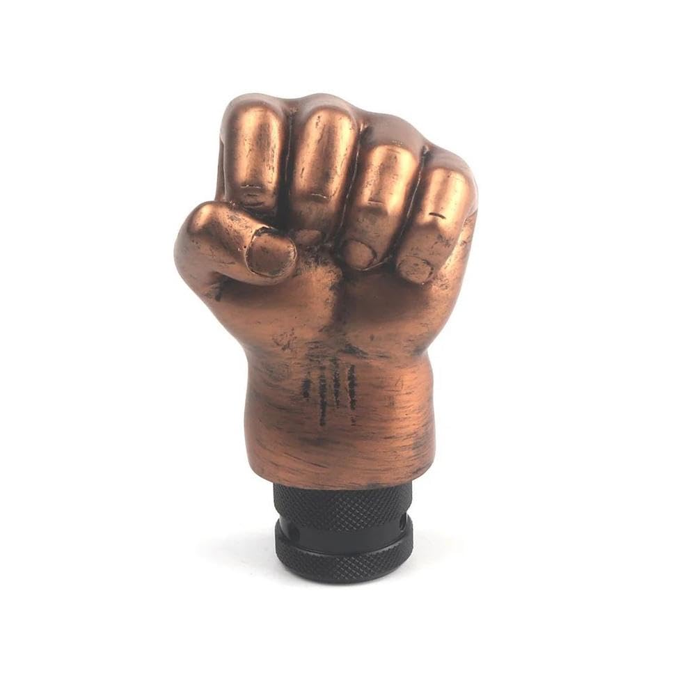HYASDBWE Car Styling Resin Car Gear Shift Knob Resin Fist Shape Gear Shift Knob Shifter Lever Stick Universal Manual Transmission Gear Shifter Parts(Brown)