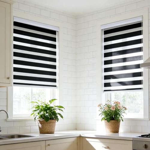 Catálogo para Comprar On-line Cortinas y persianas los preferidos por los clientes. 49 KOZFULE 120 x 180cm Persianas Enrollables, Ajustar la Densidad de Luz Interior, Persiana Blackout para Ventana, Cortina Doble Capa de Estilo Moderno,para...