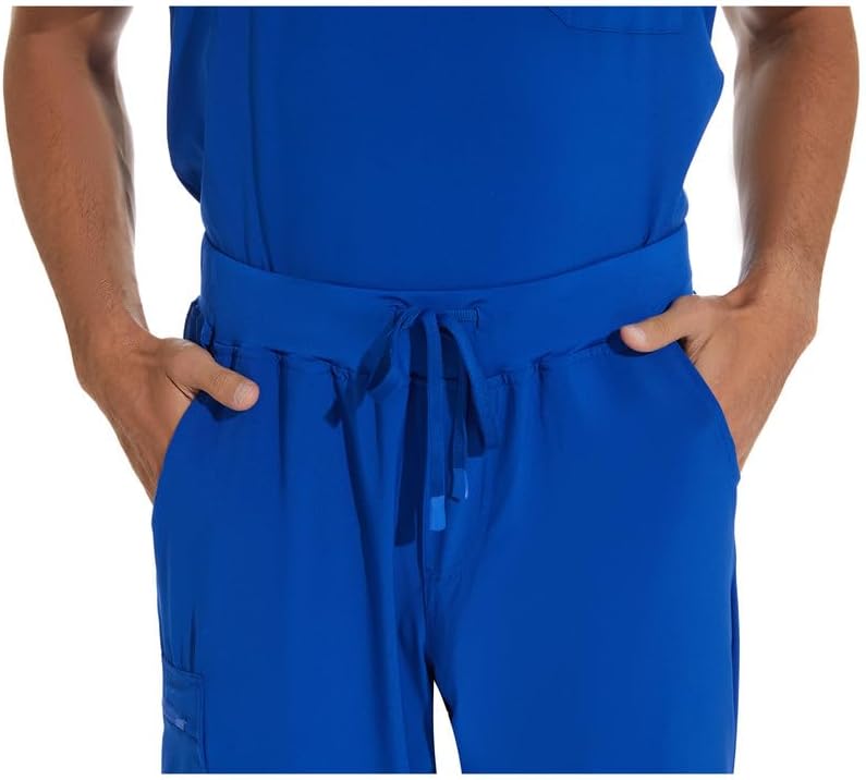 Scrub Pants for Men - Slim Jogger Pants with 5 Pockets, Yoga Waistband, Anti-Wrinkle Scrubs for Men Cozy Scrubs - Image 6