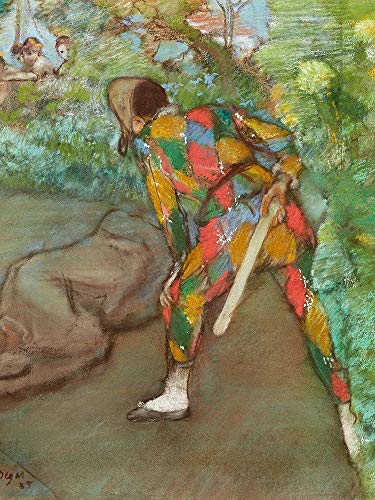 Imagen sobre lienzo enrollado Arlequín Degas Edgar - Figurativo vertical Impresión artística Figurativo Lienzo fino arte 45_X_34_in Cover