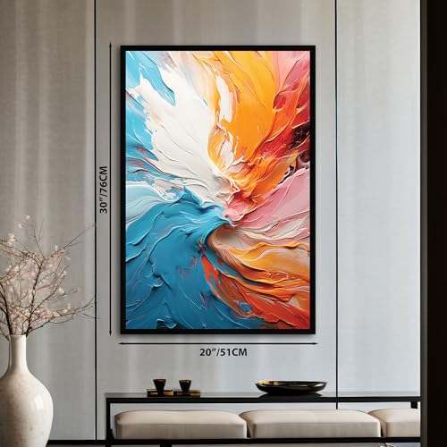 Image of The Castle Decor Abstract Wall Art | Big Size Modern Framed Painting for Living Room & Bedroom Decoration | Premium Gifting (20x30 Inches) (Design-3)