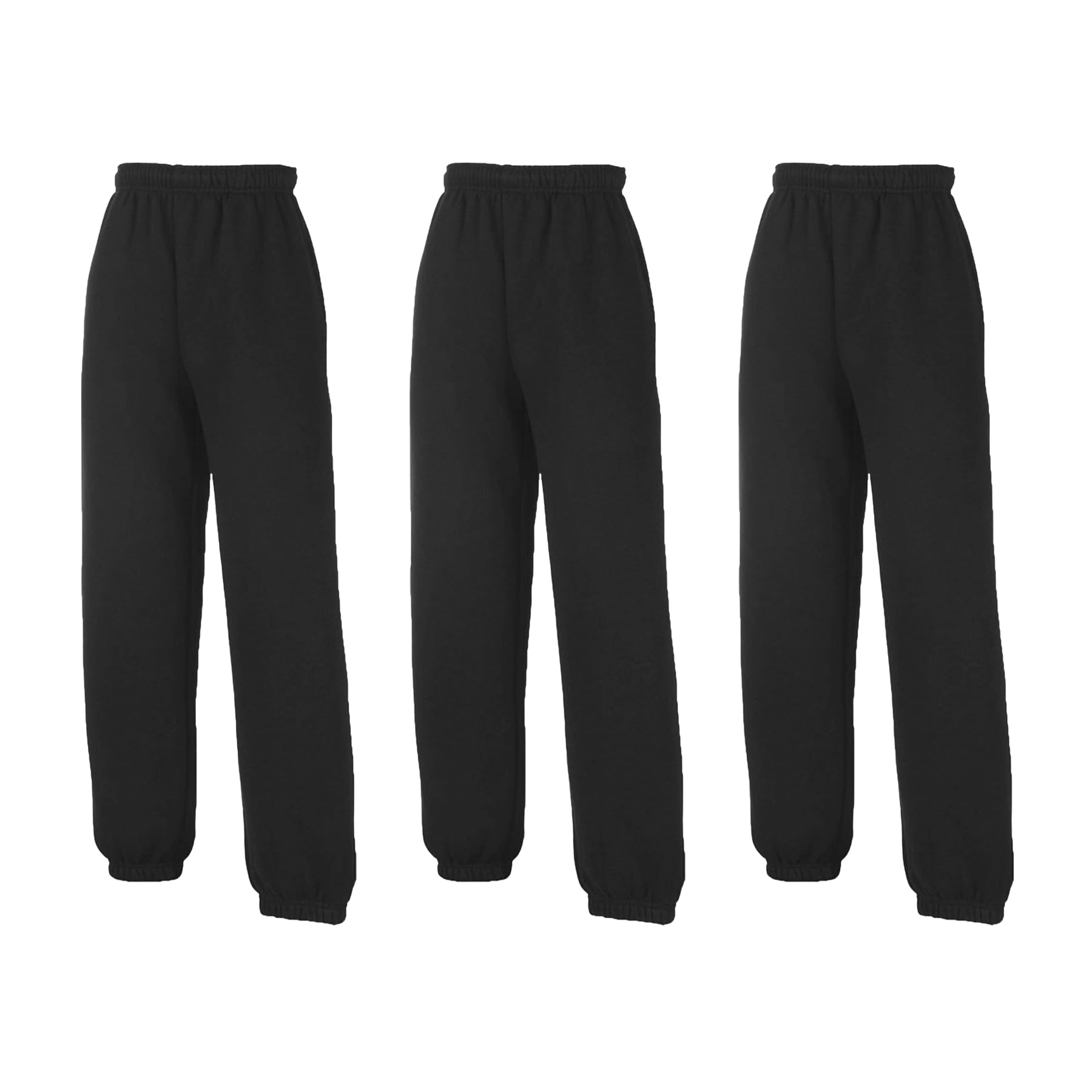 Fruit of the Loom 3er Pack Kinder Jogginghose + Web-Textilien24 Beutel