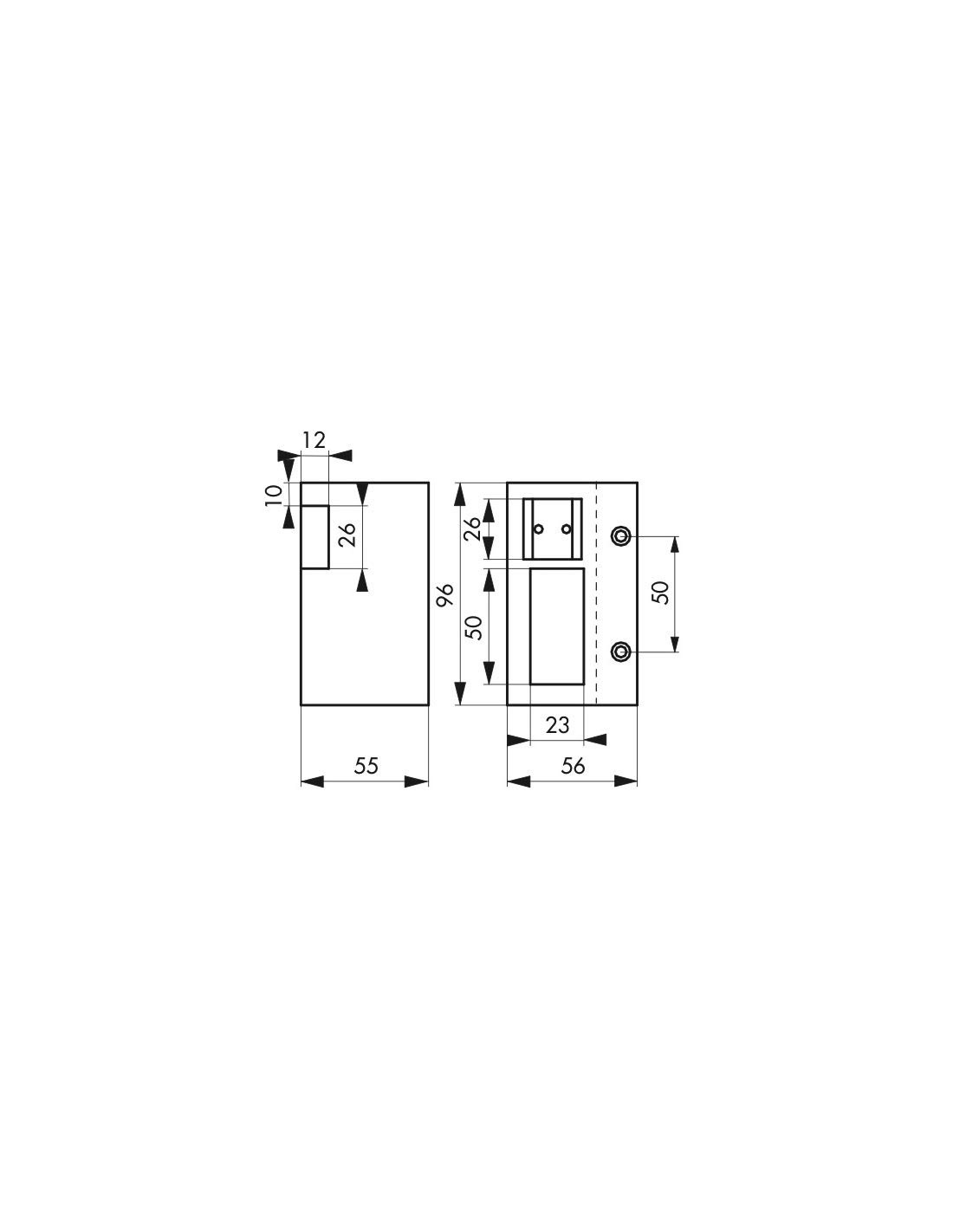 THIRARD - Gâche Électrique pour Serrure Horizontale en Applique - Réversible - 12 V - Compatible Extérieur - Corps Alliage - Double Empênage - Installation Facile - Gris