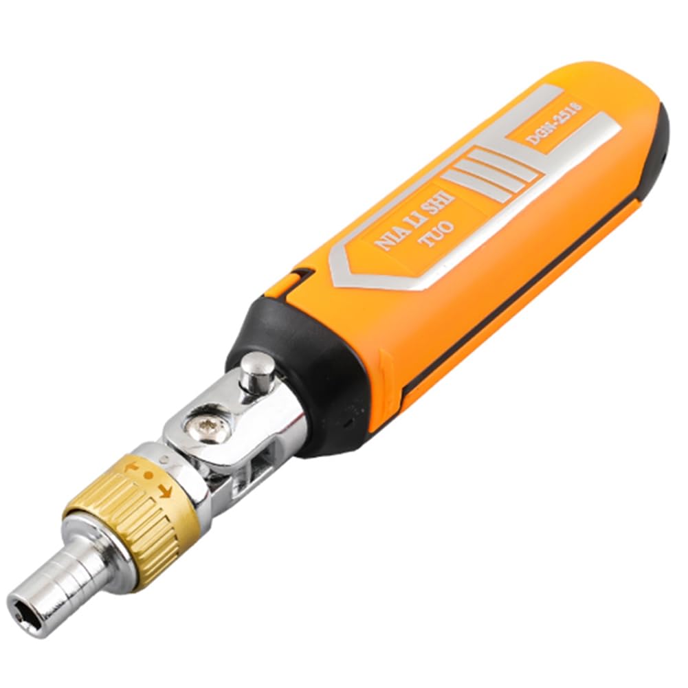 Jnchdghwa Yellow Multi-Function Rotating Rotary Ratchet Screwdriver Set 14 In 1 Including Torx& Bits