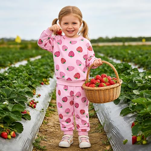 Image of RETSUGO Little Girls 2 Piece Clothing Sets Toddler Unicorn Sweatshirts and Leggings Cotton Fall Winter Casual Outfits 3-8T