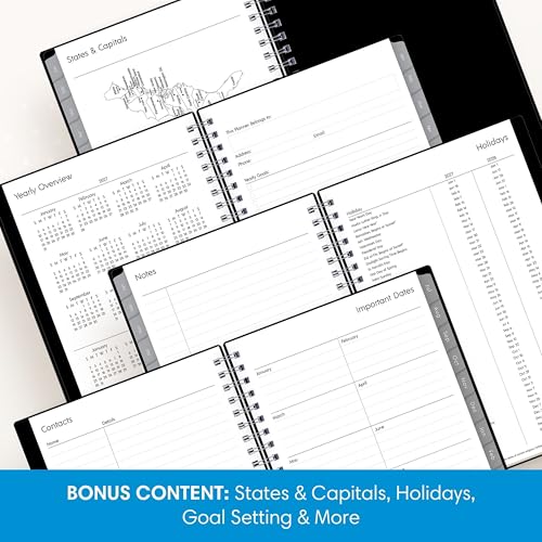 Image of Blue Sky 2027 Weekly and Monthly Planner Calendar, Includes January 2027 - December 2027, 5 inch x 8 inch, Flexible Cover, Wirebound, Laminated Tabs, Enterprise