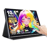 Moniteur tactile 1200P de 10,1 pouces : l'écran tactile IPS de 10,1 pouces (1920 x 1200, 60 Hz) offre une image vibrante avec un angle de vision de 178°, une gamme de couleurs NTSC de 72 % et une luminosité de 350 cd/m². Protège la vue grâce à un filtre de lumière bleue et à la technologie anti-scintillement.