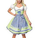 Oktoberfest Costumes Women Beer Maid Costumes National Style Beer Festival Wench Costume Maid Cosplay Outfits Green X-Large