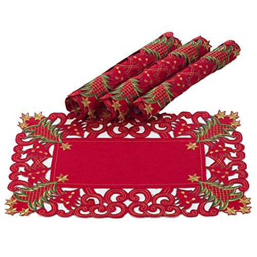 Fennco Styles Pandoro Collection Holiday Christmas Tree Tablecloth (Ivory, 14