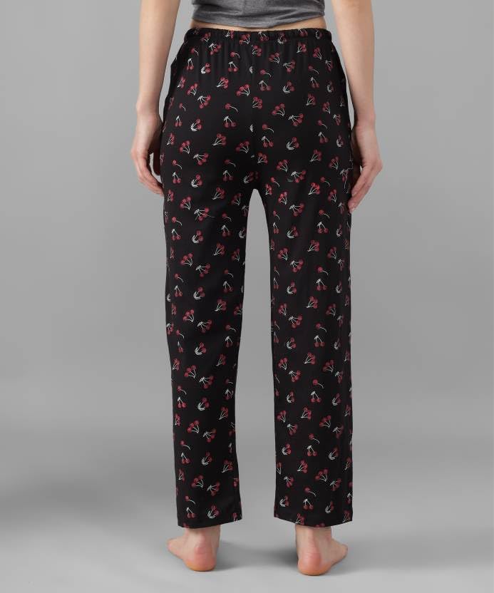 Image of Women's Cotton Pyjama, Drawstring Waist with Pockets, Soft Comfortable Sleepwear - (Pack of 3)