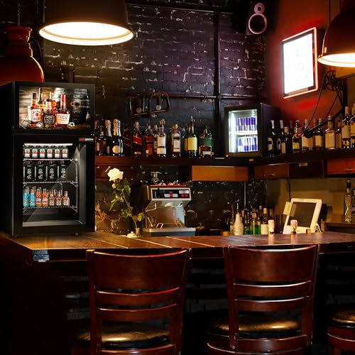 GGM Gastro METKHA449S | minibar-diepvrieskast - 460 mm - 1 glazen deur & ingebouwd 19 inch lcd-display - Image 8