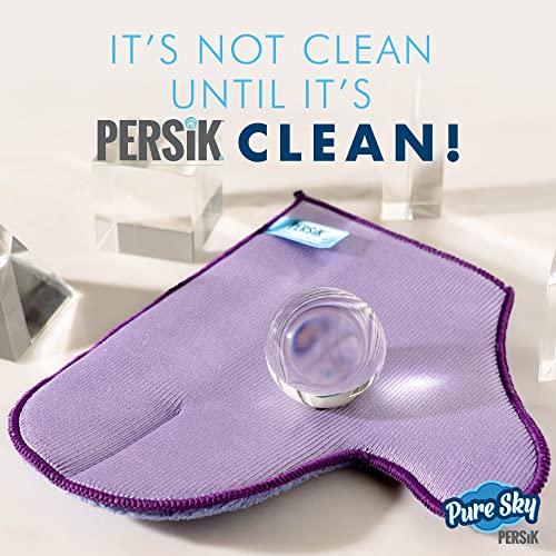 Pure-Sky Glass Cleaning Cloth Glove - Just Add Water No Detergents Needed – Streak Free Magic Ultra Microfiber Window Polishing Glove - For Windows, Glass, Mirrors - Leaves No Wiping Marks - 2 Pack #TOP7