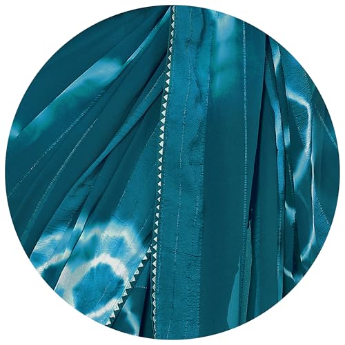 Image of MIRCHI FASHION Women Saree Shibori Print Chiffon | Elegant Festive and Functional Sari for All-Day Comfort with Matching Blouse