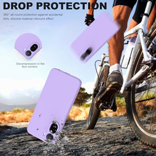 ARRYNN Etui do Xiaomi Redmi A7 PRO 4G + folia ochronna, żółte, odporne na wstrząsy, odporne na zarysowania, miękkie silikonowe etui ochronne TPU - fioletowe
