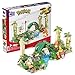 Mega PokÃ©mon Action Figures Collectible Building Toy, Charmander, Cubone and Omanyte, Jungle Ruins with Motion Brick and Kinetic Action