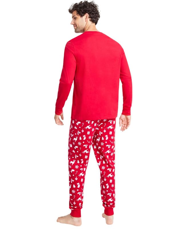 Family Pajamas Men's Mix It Merry & Bright Pajamas Set (Red, Medium)2