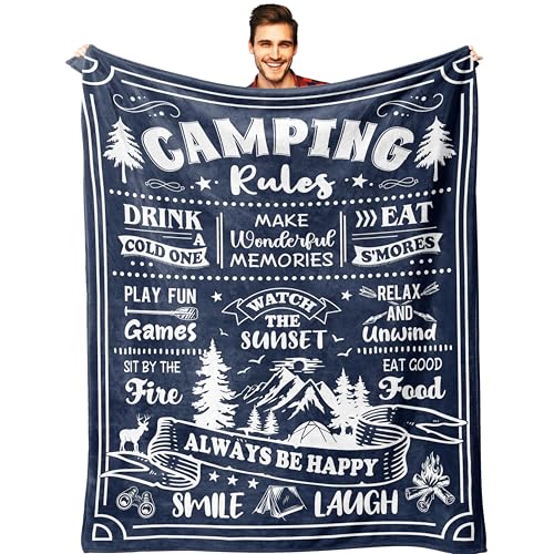 Ryubein Camping Blanket 50' X 60', Camping Gifts for Men...
