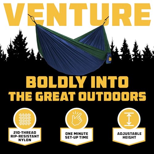 Image of Wise Owl Outfitters Camping Hammock - up to 500lbs Portable Hammock with Tree Straps - Travel, Backpacking, Hiking, Outdoors Camping Gear - Single or Double