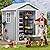 DWVO 6x4.4 FT Outdoor Resin Storage Shed with Reinforced Floor, All-Weather Bike Storage Shed with Lockable Door, Window and Vent, Waterproof Plastic Tool Storage for Garden, Backyard, Patio, Lawn