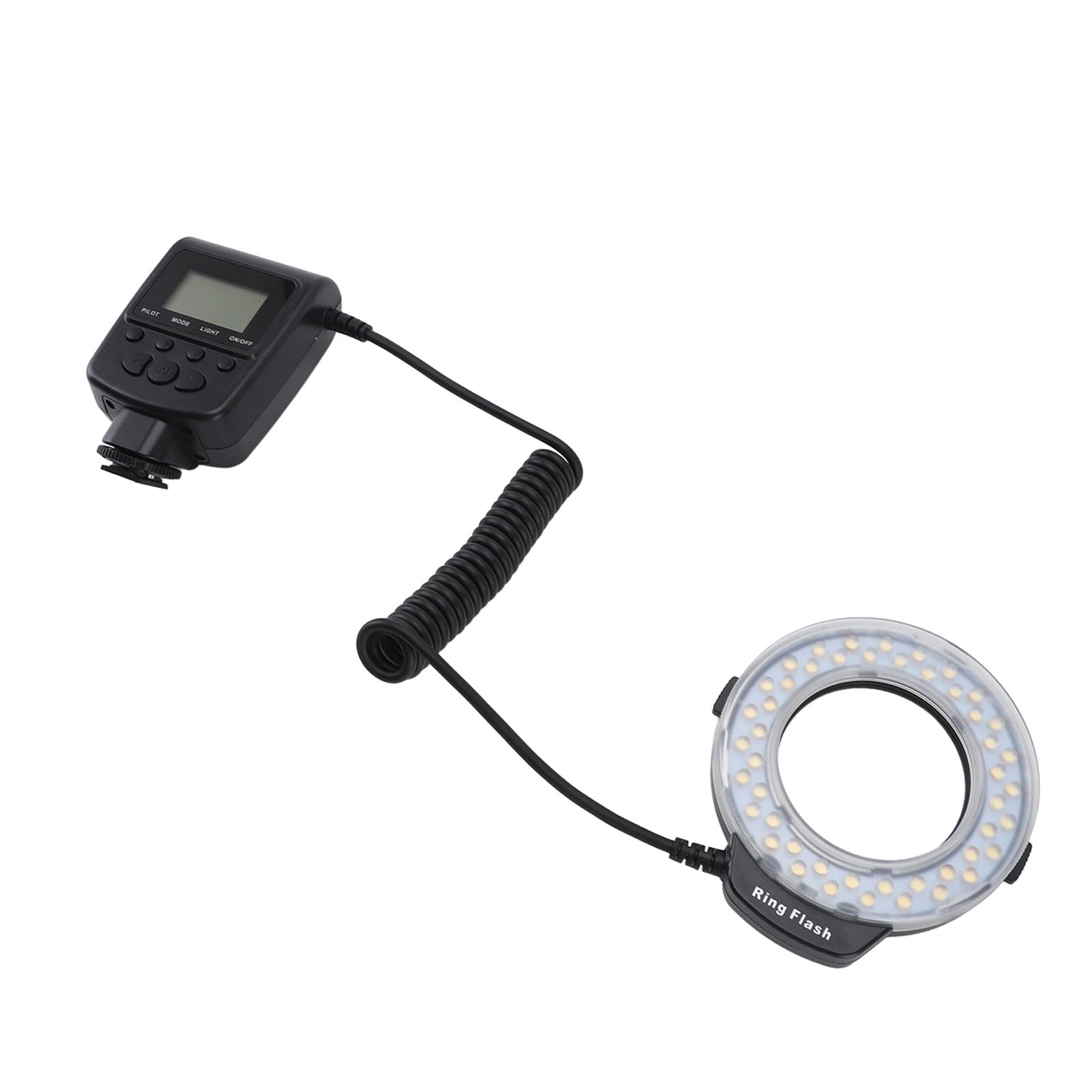48 Makro LED Ring Light 48-LED Makro Pierścień Flash Light z Wyświetlaczem LCD 7 Poziomy Jasności 4 Tryby Błyskowe 9 Pierścienie Adaptera dla Kamer DSLR