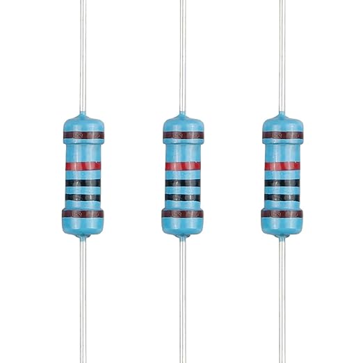 100pcs 10K ohm Resistor 1/2w (0.5Watt) ±1% Tolerance Metal Film Fixed Resistor, Multiple Values of Resistance Optional