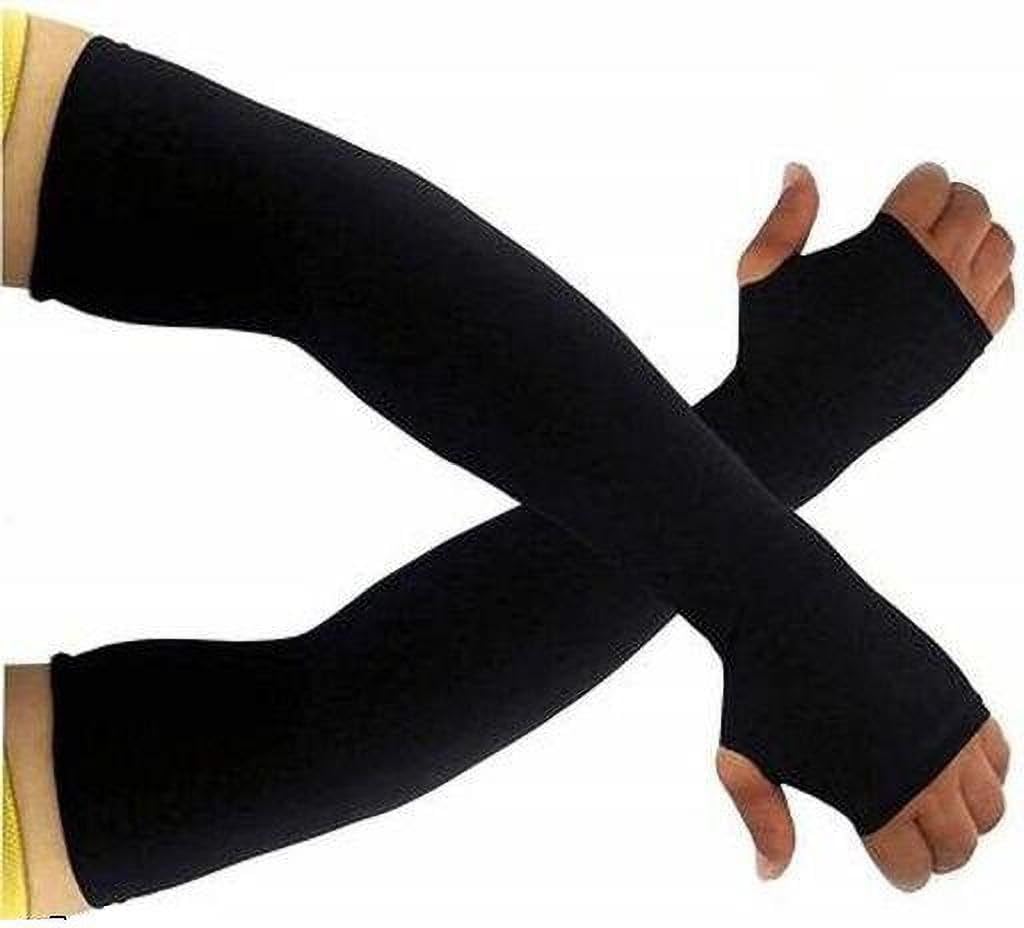 Grover Hand Gloves For Men & Woman Cotton, Silk, Nylon Arm Warmer (Black)-image-26