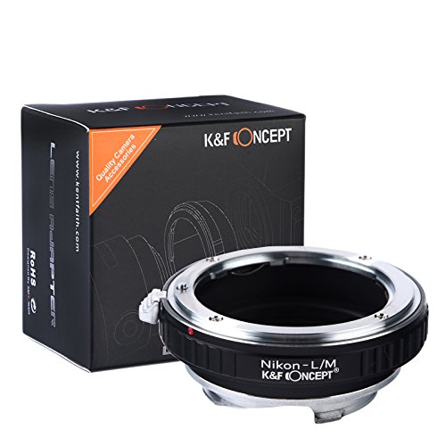 K&F Concept Bague Adaptateur Objectif Bague Adaptateur pour Nikon Mount Adaptateur d'objectif Anneaux sur Objectif Leica M Appareil Photo Accessoires Nikon L/M