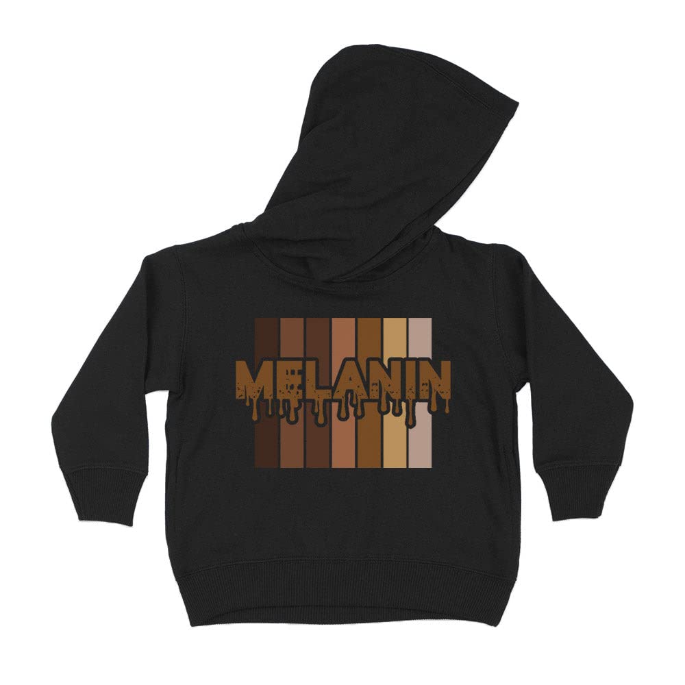 Drippy Melanin Kids Hoodie Sweatshirt Toddler 2T Black
