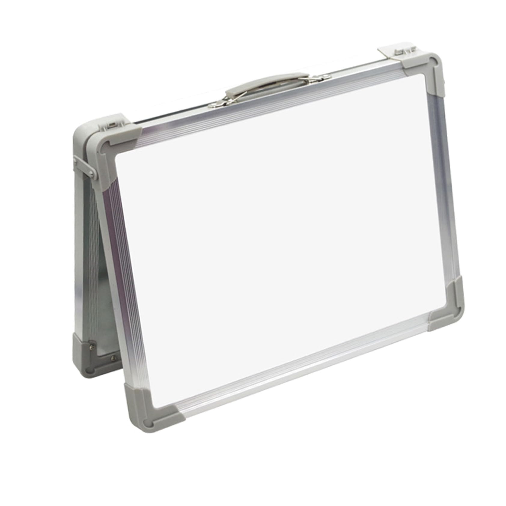 Lavagna Magnetica Cancellabile Bifacciale Portatile in Lega di Alluminio e ABS, Spazio Bianco per Scrittura da Tavolo, per Scuola e Ufficio