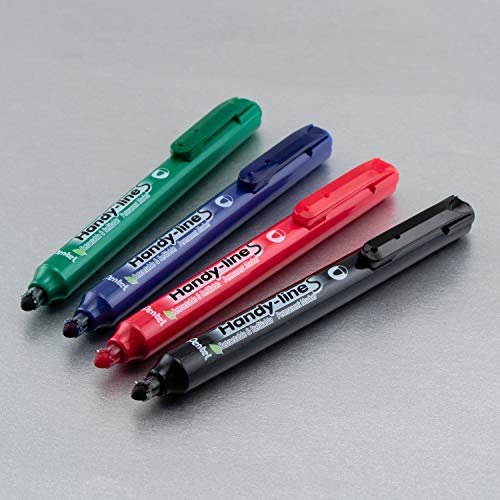 Pentel Handy-Line S Retractable And Refillable Permanent Marker, Chisel Tip, Blue Barrel, Blue Ink, Box Of 12 (Nxs15-C) #TOP7