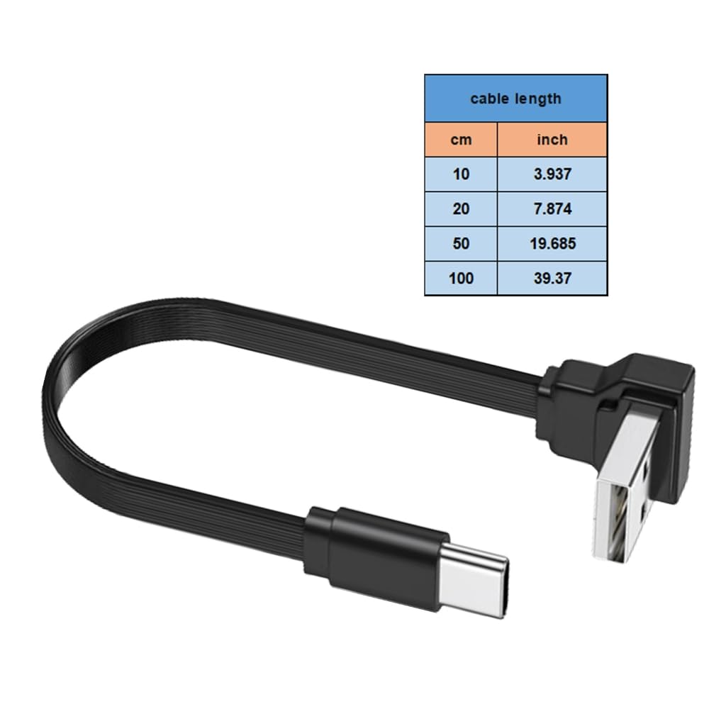 Kabel USB C na USB A 2.0 90 stopni, szybkie ładowanie 65 W i synchronizacja danych 480 Mb/s