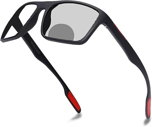 laurelesHombres de Conducción Fotocómica Bifocal Gafas de Lectura Gafas de Deporte de las Mujeres Cuadradas de Transición