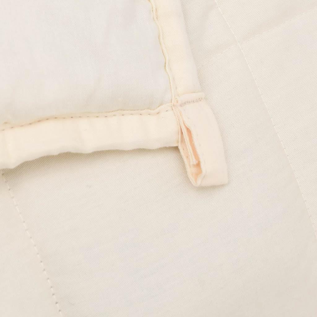 vidaXL Coperta Ponderata Crema Chiaro 220x260 cm 15 kg Tessuto