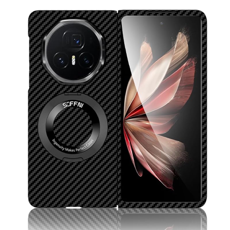 Coque en fibre de carbone pour Huawei Honor Magic V3 texture premium