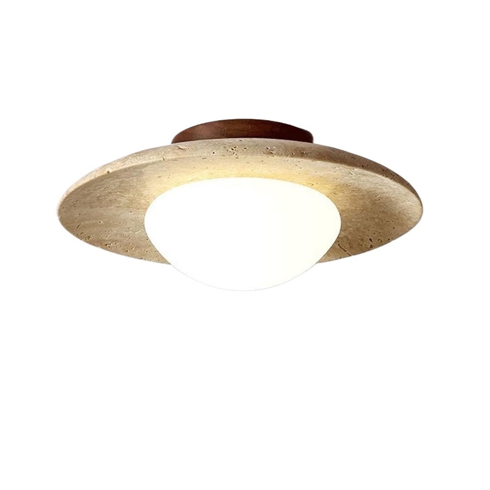 KXEcoLife LED Ceiling Light Fixture, Flush Mount Chandelier, Retro Wabi-sabi Style Lamp for Kitchen Entryway Hallway Balcony foryer Bedroom (B)