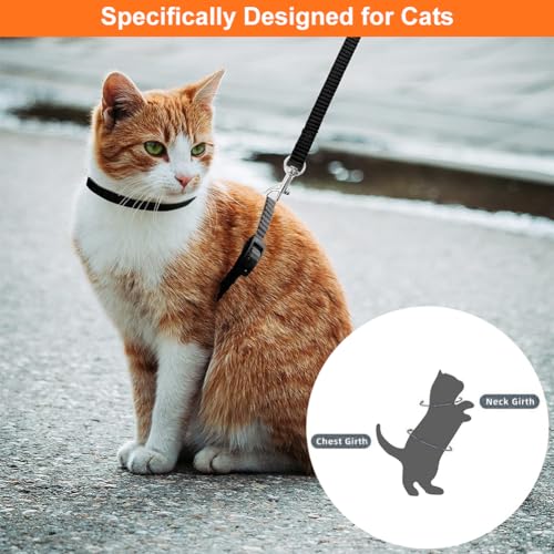 Katzengeschirr mit Leine,3pcs Katzenleine mit Geschirr,Katzenausbruchsicher,Katzengeschirr mit Leine Ausbruchsicher (Blau + Schwarz + Rot)