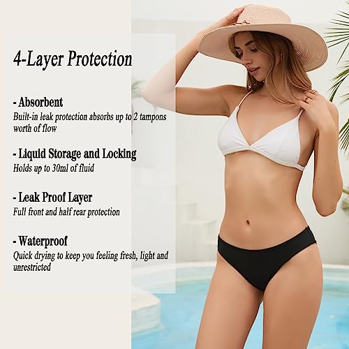 Leoparts Period Swimwear Leakproof Bikini Bottoms Low Rise Swimuit Bottom Briefs for Teen Girls Women2