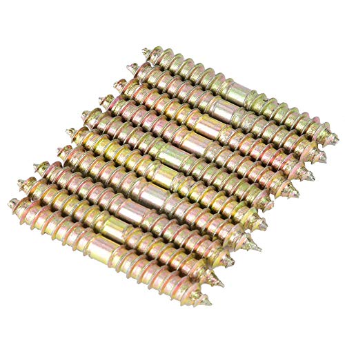 Preisvergleich Produktbild 10 stücke 6 * 50mm schraube aufhängung doppelseitige spike selbstschneidende schrauben gewinde zimmerei möbel stecker stangen