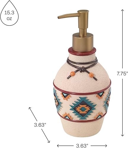 Miniatura 10 de Avanti Linens - Tarro cubierto, artículos esenciales para el baño de invitados, decoración azteca para el hogar (colección de baile navajo)