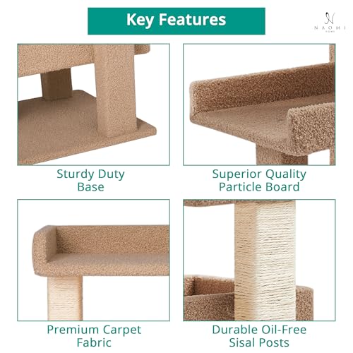 Torre para gato grande Naomi Home Nala con 3 plataformas miniatura 5