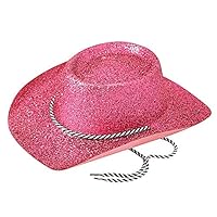 Glitter Pink Cowboy Hat, 1 Pc. - Chic Design, Perfect Accessory for Festivals, Costume Parties, World Book Day, Themed Events, & More Halloween Halloween