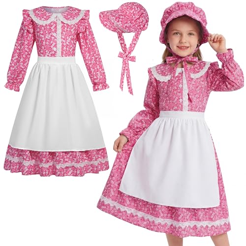 Disfraz colonial floral para niñas 10-12 años