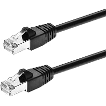 Cat 6A STP Ethernet Cable - Carbon Black, 10 Feet, Gold Plated Flexboot Snagless 550MHz Patch Cable