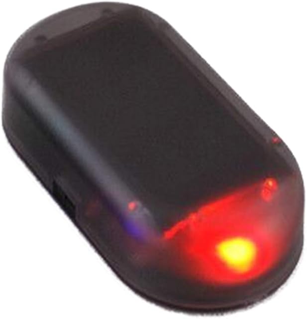 Schimer USB + Solar samochodowy system alarmowy Dummy Imitation zabezpieczenie przed kradzieżą, atrapa solarna, światło ostrzegawcze LED, ochrona przed kradzieżą, miganie