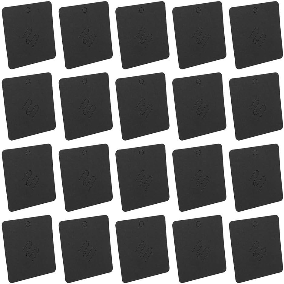 Unomor 200Pcs Jewelry Display Packaging Cards 2.75 Inch Blank Paper Earring Cards Brooch Pin Holder for Necklaces Hair Clips Retail Storage Organizer