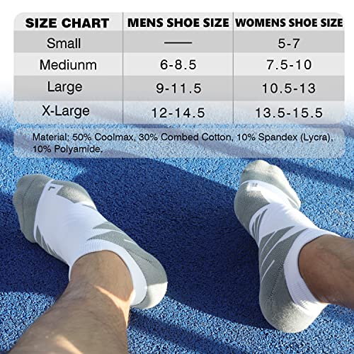 Image of Hylaea No Show Running Athletic Anti-Blister Wicking Coolmax Socks, Seamless Anti-odor